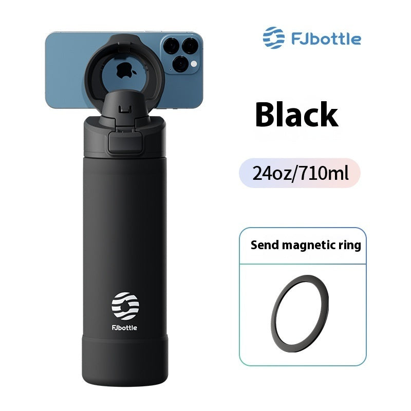 Student Portable Large Capacity Stainless Steel Sports Magnetic Water Cup