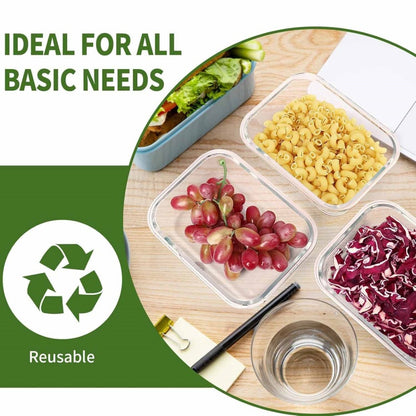 Glass Food Storage Containers With Lids - 5 Airtight Food Storage Containers