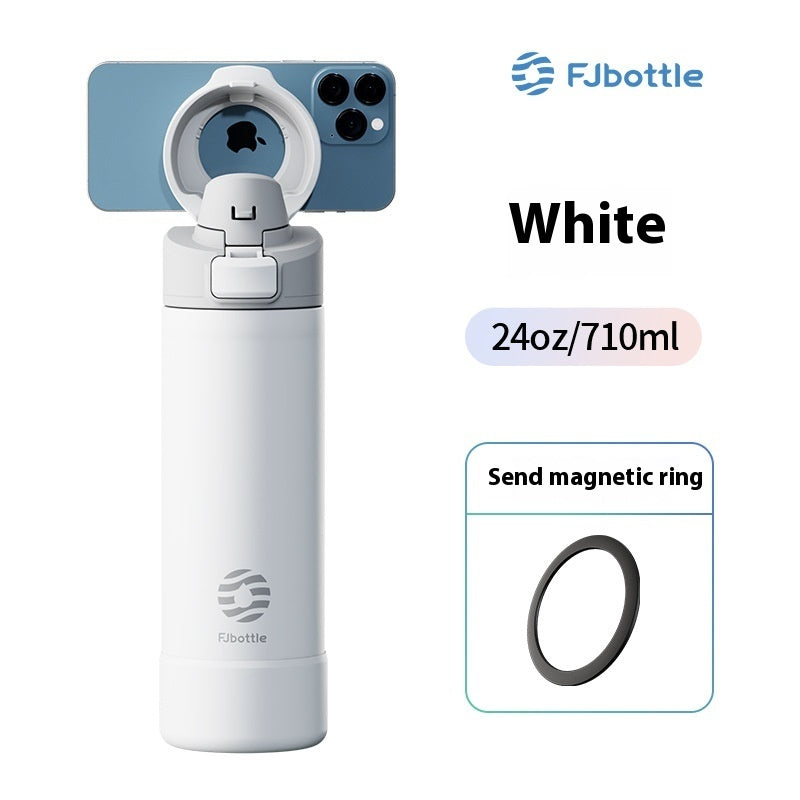 Student Portable Large Capacity Stainless Steel Sports Magnetic Water Cup