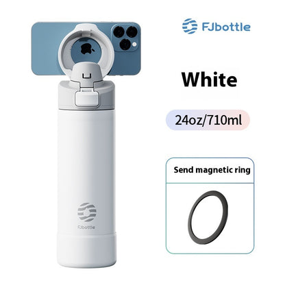 Student Portable Large Capacity Stainless Steel Sports Magnetic Water Cup