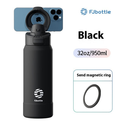 Student Portable Large Capacity Stainless Steel Sports Magnetic Water Cup